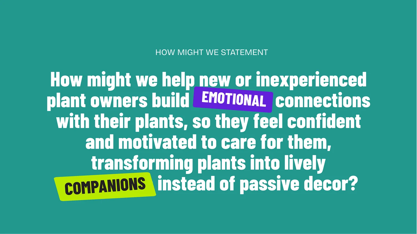 ChloroFeel design question: helping new plant owners connect with their plants.