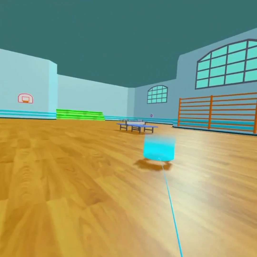 Multiplayer indoor recreation and games arena with locomotion.
